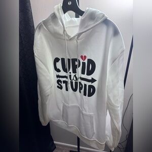 NWT “Cupid is Stupid” Graphic Hoodie